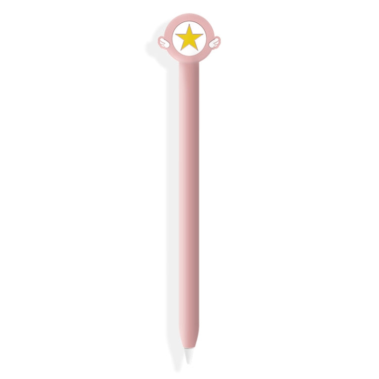 Étui de protection en silicone pour Apple Pencil 1 (étoile à cinq branches rose), pour Apple Pencil 1