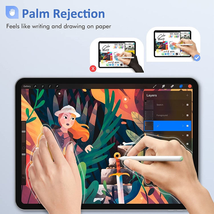 Mutural P-980 Tilt Pressure Sensor Capacitive Stylus Pen with Palm Rejection for iPad after 2018, 980