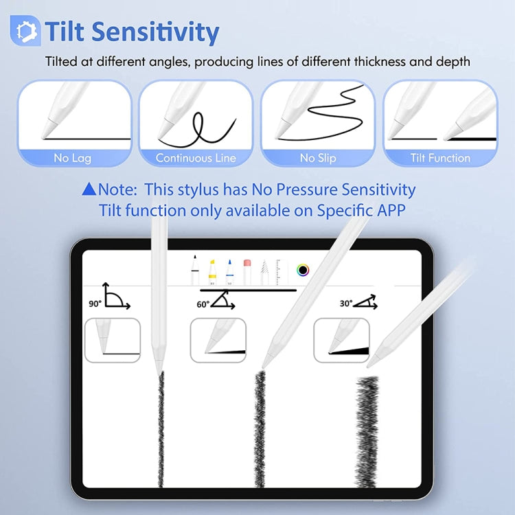 Mutural P-980 Tilt Pressure Sensor Capacitive Stylus Pen with Palm Rejection for iPad after 2018, 980