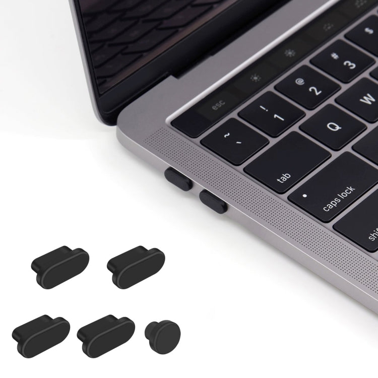 Prises anti-poussière ENKAY 5 en 1 pour port de charge pour MacBook 12 pouces / MacBook Pro 13,3 / 15,4 pouces (2016/2017)