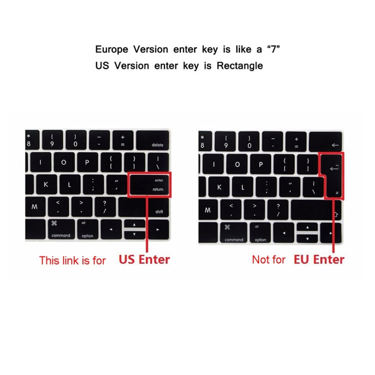 ENKAY Hat-Prince 2 en 1 Coque rigide givrée en plastique + Protection clavier ultra-fine en TPU version US pour MacBook Pro 15,4 pouces (2016) avec Touch Bar (A1707), 15,4 pouces avec Touch Bar version US, 15,4 pouces avec Touch Bar