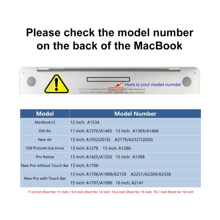 Protection clavier ENKAY en TPU pour MacBook 12 pouces (A1534) / MacBook Pro 13,3 pouces sans Touch Bar (A1708) (2015), version Europe, version UE