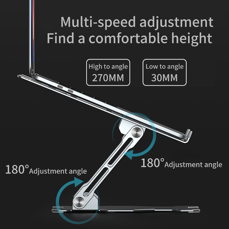 R-JUST HZ09 Mechanical Lifting Adjustable Laptop Holder, HZ09 Silver, HZ09 Grey