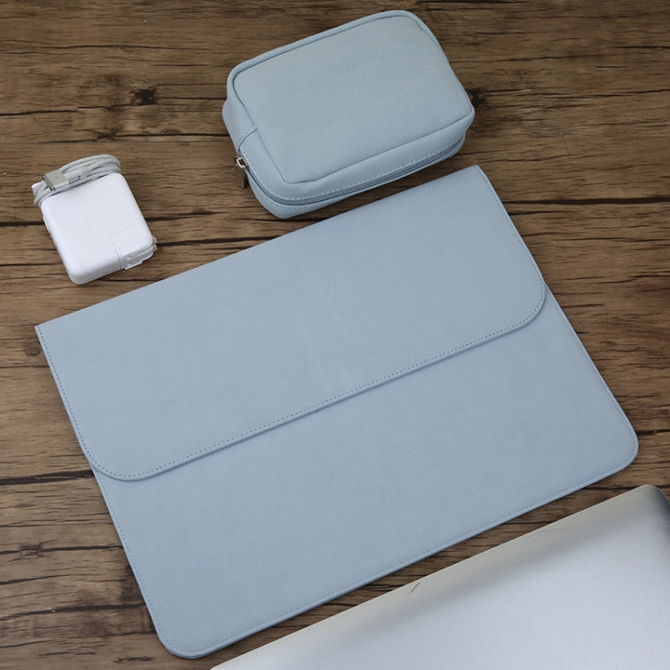 Sac intérieur horizontal 2 en 1 en cuir mat pour ordinateur portable et sacoche d'alimentation pour MacBook 12 pouces A1534 (2015-2017), MacBook 12 pouces A1534 (2015-2017)