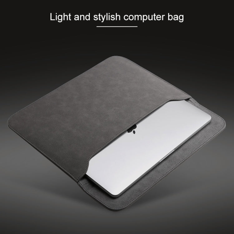 2 in 1 Horizontal Matte Leather Laptop Inner Bag + Power Bag for MacBook Pro 15.4 inch A1707 (2016 - 2017), MacBook Pro 15.4 inch A1707 (2016 - 2017) / A1990 (2018)