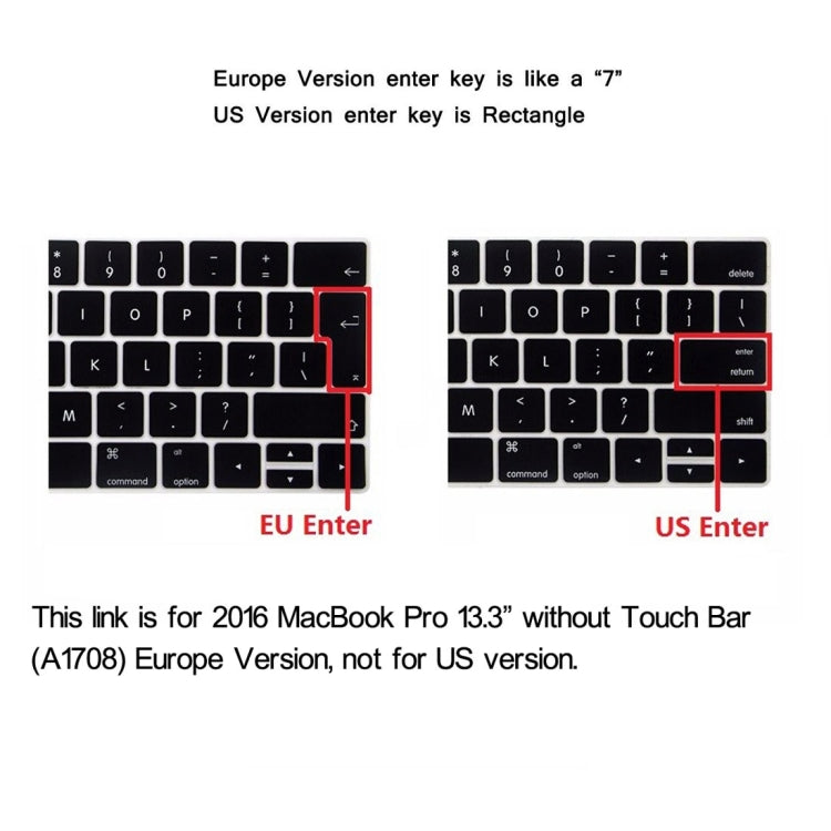 ENKAY Hat-Prince 2 en 1 Coque rigide givrée en plastique + Protection clavier ultra-fine en TPU pour MacBook Pro 13,3 pouces (2016) sans Touch Bar (A1708), version européenne
