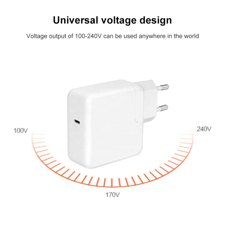 29W USB-C / Type-C 3.1 Port Power Charger Adapter, EU Plug(White)