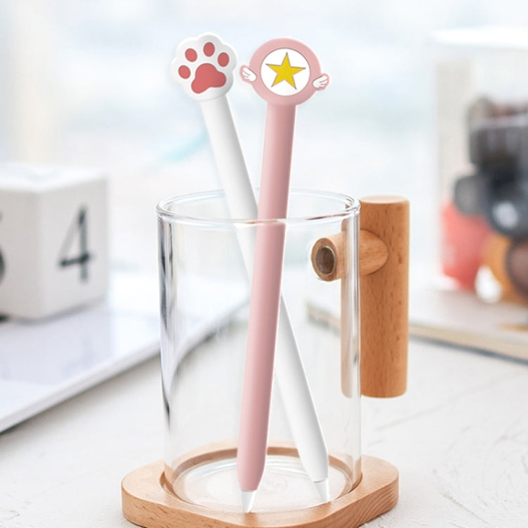Housse de protection en silicone pour Apple Pencil 2 (griffe de chat rose)