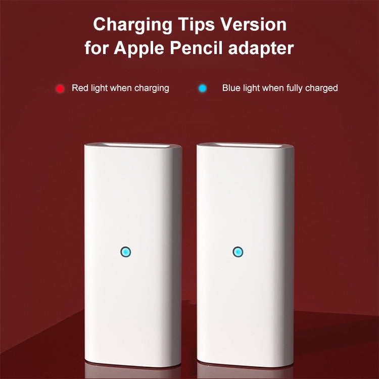 2 PCS Charging Adapter with Charing Light for Apple Pencil 1 / 2, Adapter with Charing Light(2 PCS)