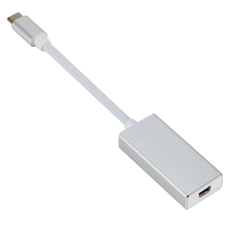 USB-C / Type-C 3.1 Male to Mini DP Female HD Converter, Length: 12cm, Silver, Gold