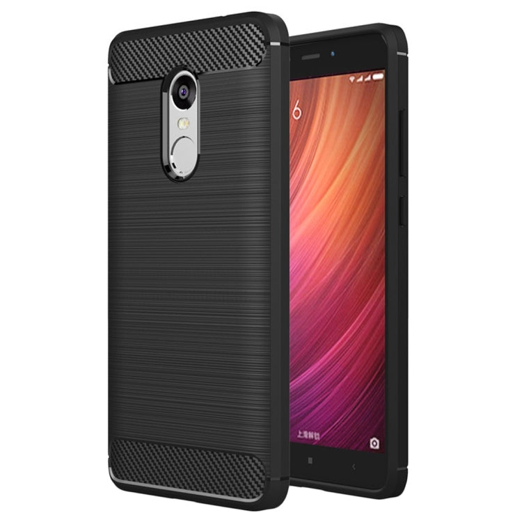 For Xiaomi  Redmi Note 4X Brushed Carbon Fiber Texture Shockproof TPU Protective Case , For Redmi Note 4X