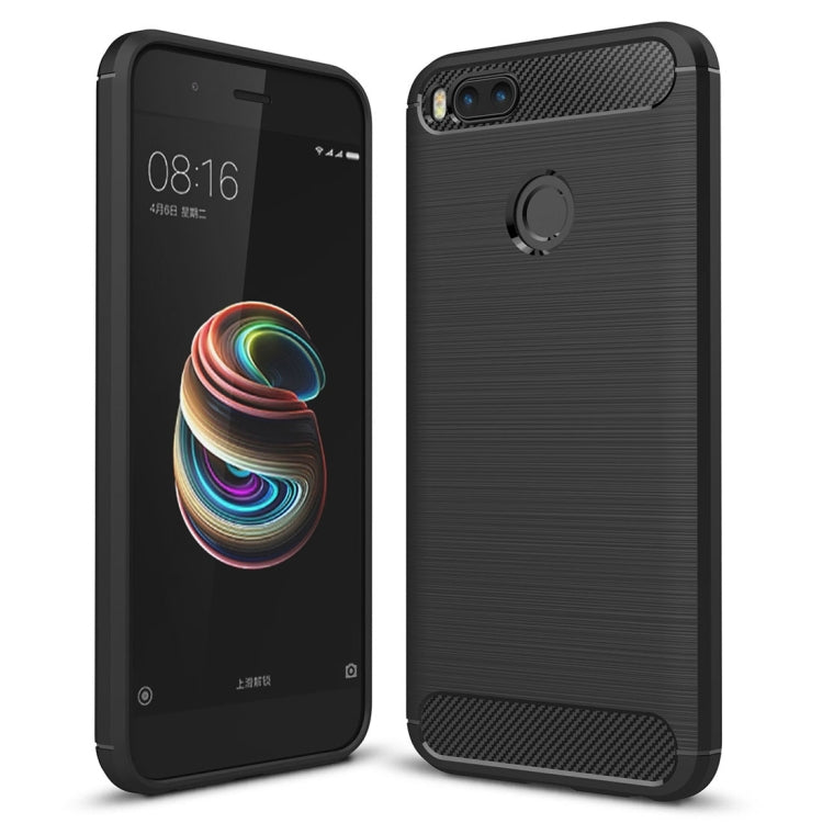 For Xiaomi  Mi 5X Carbon Fiber TPU Brushed Texture Shockproof Protective Back Cover Case, For Xiaomi Mi 5X