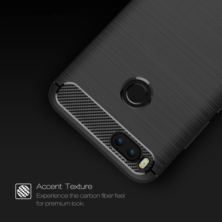 For Xiaomi  Mi 5X Carbon Fiber TPU Brushed Texture Shockproof Protective Back Cover Case, For Xiaomi Mi 5X