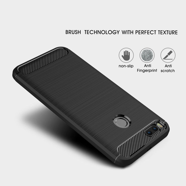 For Xiaomi  Mi 5X Carbon Fiber TPU Brushed Texture Shockproof Protective Back Cover Case, For Xiaomi Mi 5X