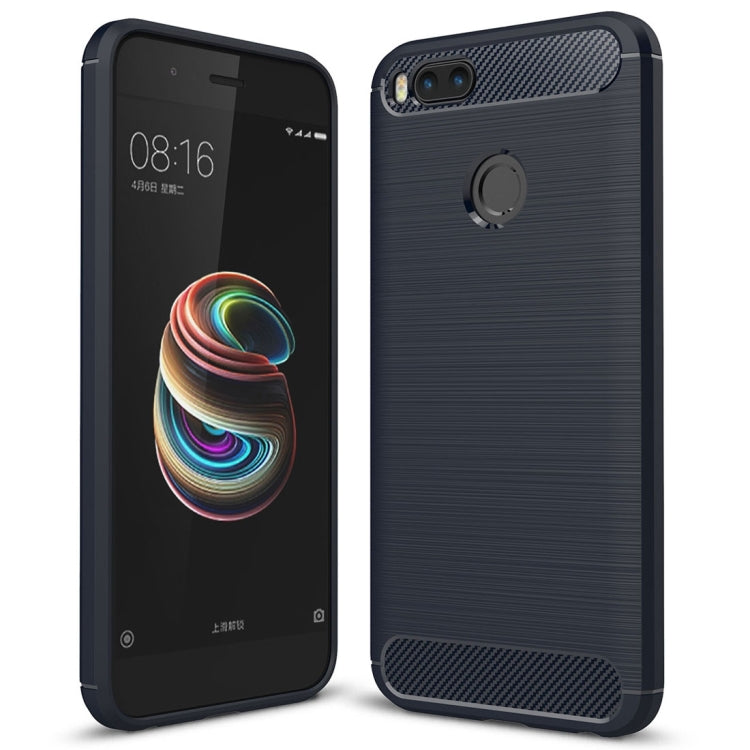 For Xiaomi  Mi 5X Carbon Fiber TPU Brushed Texture Shockproof Protective Back Cover Case, For Xiaomi Mi 5X