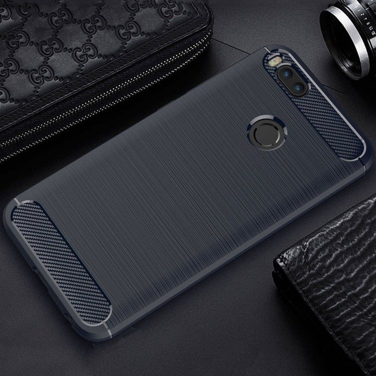 For Xiaomi  Mi 5X Carbon Fiber TPU Brushed Texture Shockproof Protective Back Cover Case, For Xiaomi Mi 5X