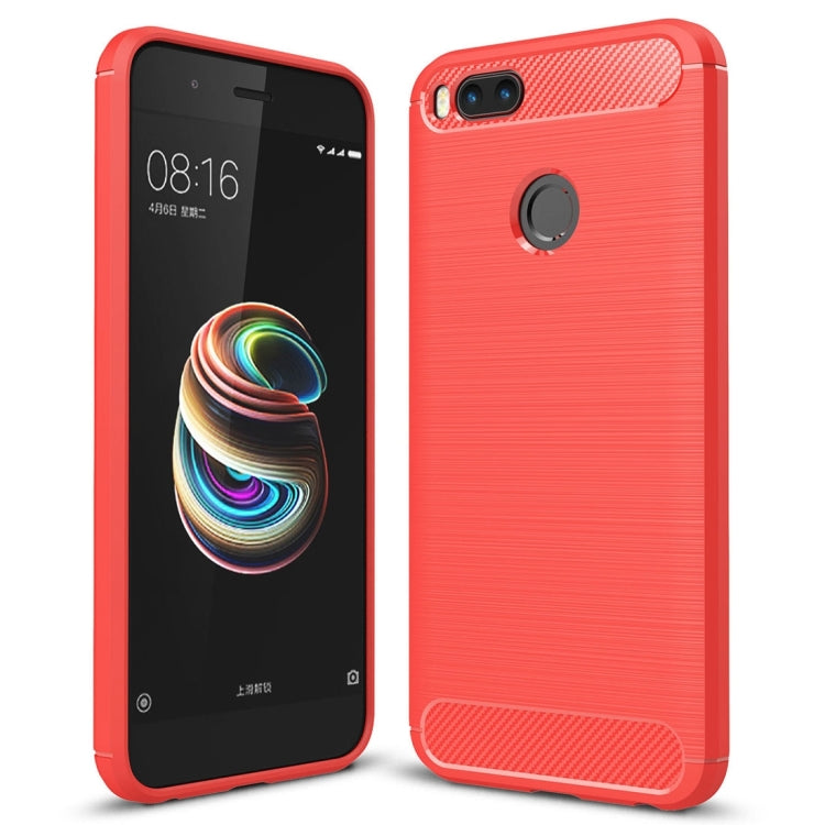 For Xiaomi  Mi 5X Carbon Fiber TPU Brushed Texture Shockproof Protective Back Cover Case, For Xiaomi Mi 5X