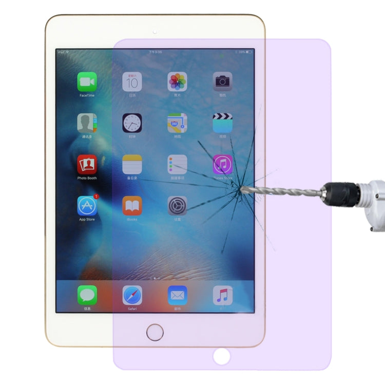 Film en verre trempé antidéflagrant 0,33 mm 9H 2,5D anti-rayons bleus pour iPad mini 5/mini 4