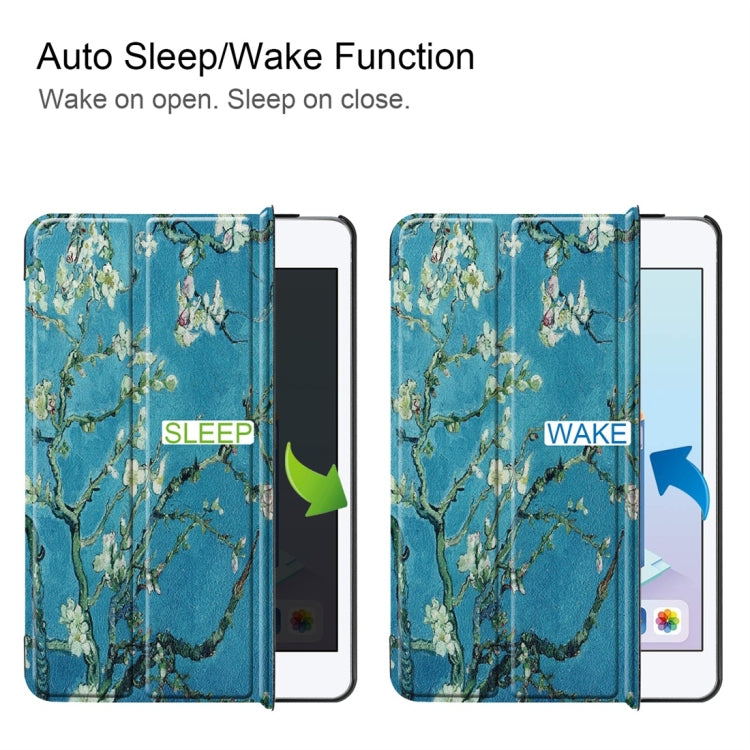 Graffiti Pattern Custer Texture Horizontal Flip PU Leather Case for iPad Mini 2019 / Mini 4 , with Three-folding Holder & Sleep / Wake-up Function, For iPad Mini 2019 / Mini 4
