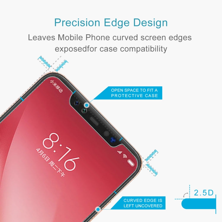 10 PCS 0.26mm 9H 2.5D Explosion-proof Tempered Glass Film for Xiaomi Mi 8 Pro