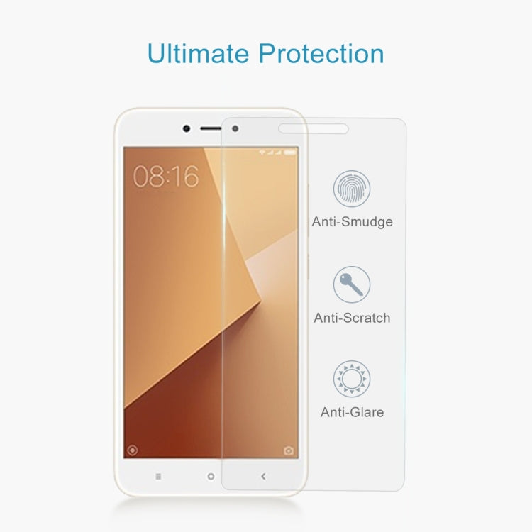 For Xiaomi Redmi Note 5A 0.26mm 9H Surface Hardness 2.5D Explosion-proof Non-full Screen Tempered Glass Screen Film