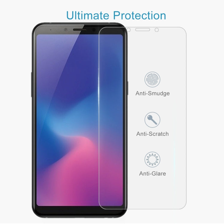 Lot de 100 films en verre trempé antidéflagrants 9H 2,5D de 0,26 mm pour Galaxy A6s (100 pièces)