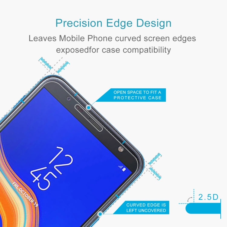 Lot de 10 films en verre trempé antidéflagrants 9H 2.5D (0,26 mm) pour Galaxy J4 Core (10 pièces)