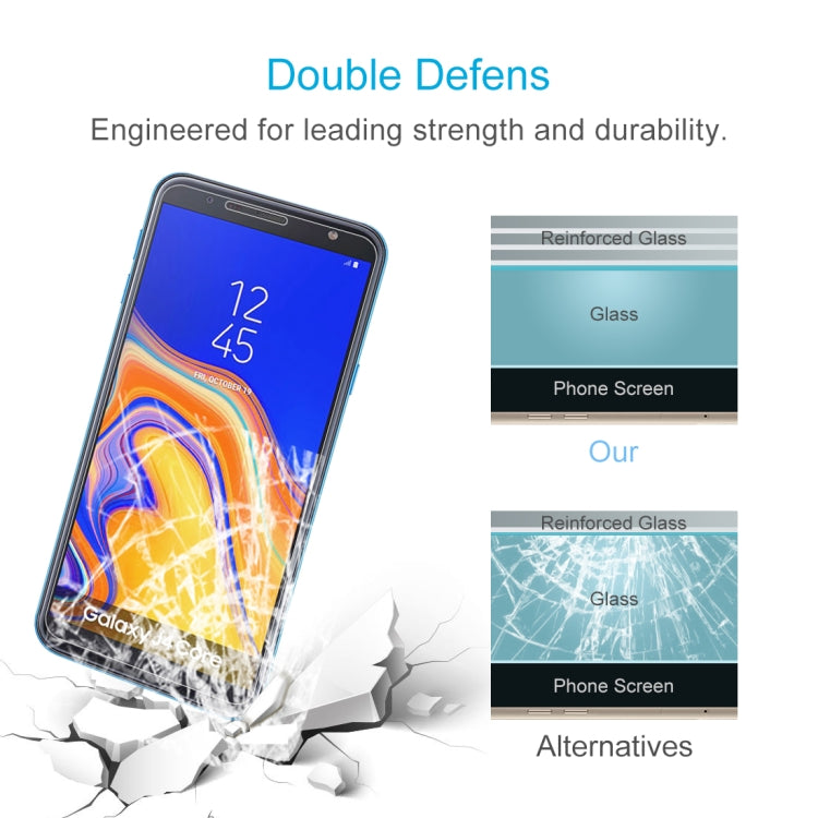 Lot de 10 films en verre trempé antidéflagrants 9H 2.5D (0,26 mm) pour Galaxy J4 Core (10 pièces)