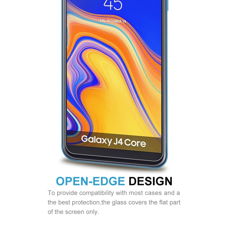 Lot de 10 films en verre trempé antidéflagrants 9H 2.5D (0,26 mm) pour Galaxy J4 Core (10 pièces)