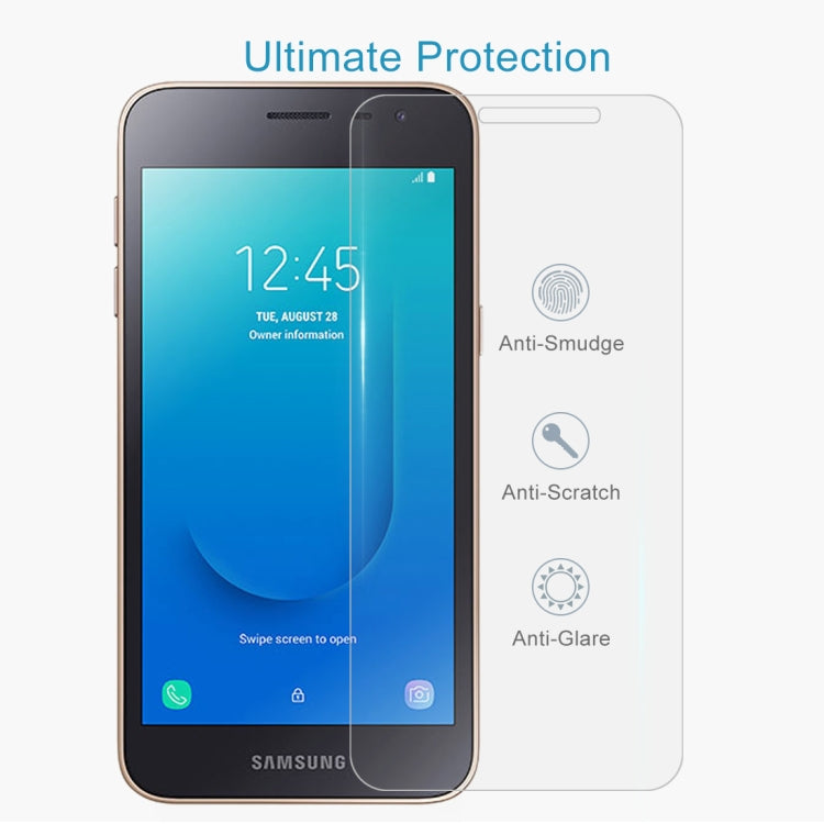 Lot de 10 films en verre trempé antidéflagrants 9H 2.5D (0,26 mm) pour Galaxy J2 Core (10 pièces)