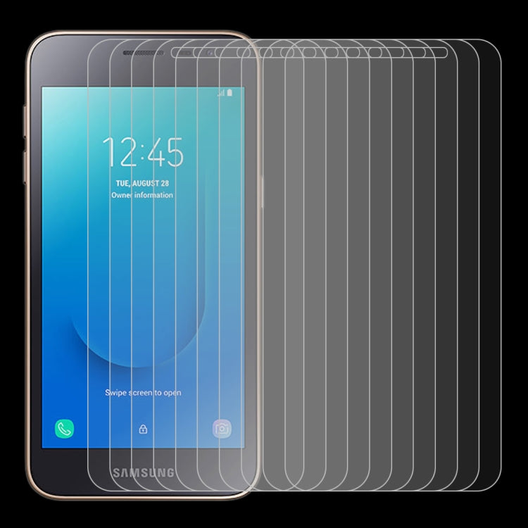 Lot de 10 films en verre trempé antidéflagrants 9H 2.5D (0,26 mm) pour Galaxy J2 Core (10 pièces)