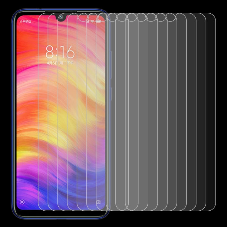 Lot de 10 films en verre trempé 9H 2.5D (0,26 mm) pour Xiaomi Redmi Note 7 (10 pièces)
