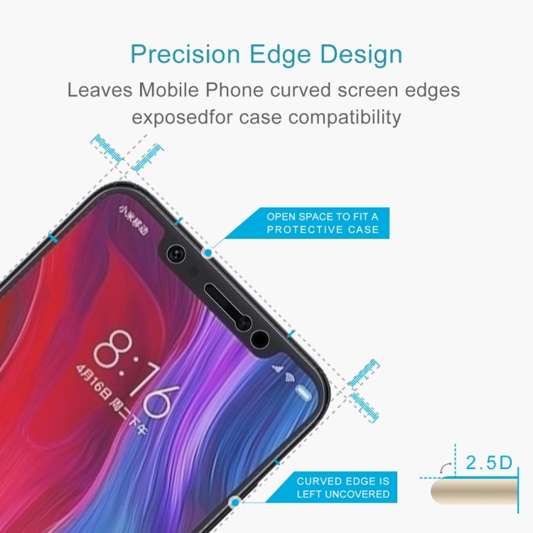 2 PCS 0.26mm 9H 2.5D Tempered Glass Film for Xiaomi Mi 8