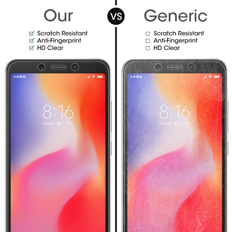 2 PCS 0.26mm 9H 2.5D Tempered Glass Film for Xiaomi Redmi 6