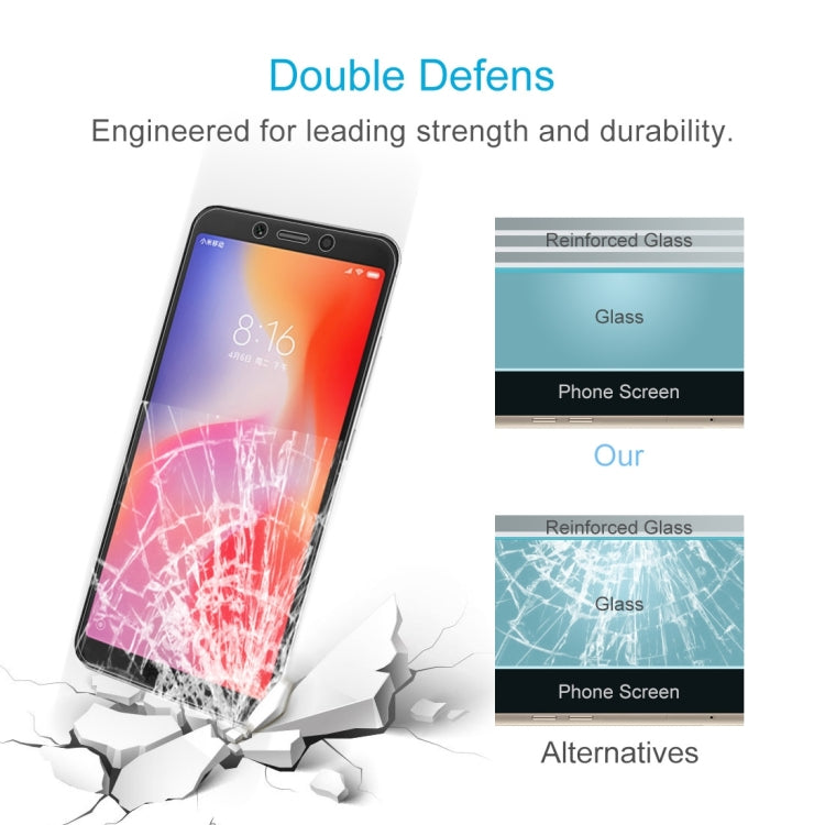 2 PCS 0.26mm 9H 2.5D Tempered Glass Film for Xiaomi Redmi 6