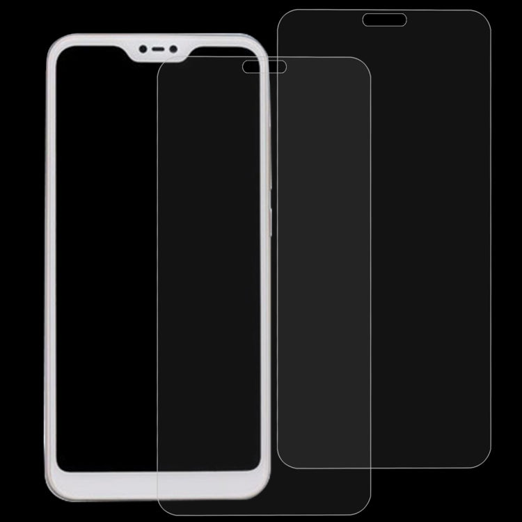 2 PCS 0.26mm 9H 2.5D Tempered Glass Film for Xiaomi Redmi 6 Pro / Mi A2 Lite