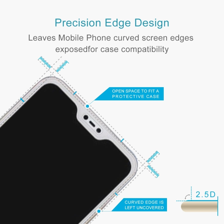 2 PCS 0.26mm 9H 2.5D Tempered Glass Film for Xiaomi Redmi 6 Pro / Mi A2 Lite