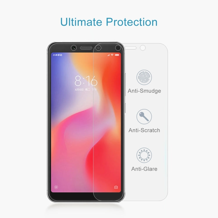 2 PCS 0.26mm 9H 2.5D Tempered Glass Film for Xiaomi Redmi 6A