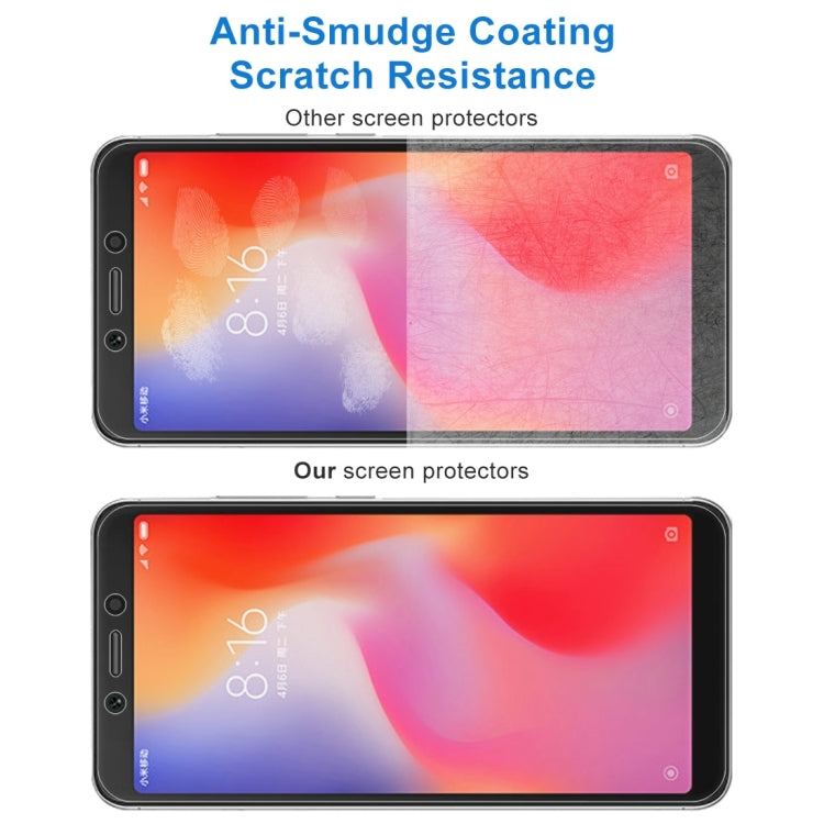 2 PCS 0.26mm 9H 2.5D Tempered Glass Film for Xiaomi Redmi 6A