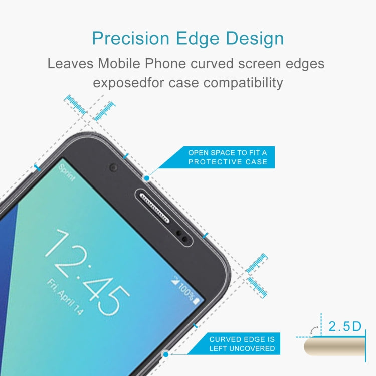 Film en verre trempé 0,26 mm 9H 2,5D pour Samsung Galaxy J7 V (1 pièce)