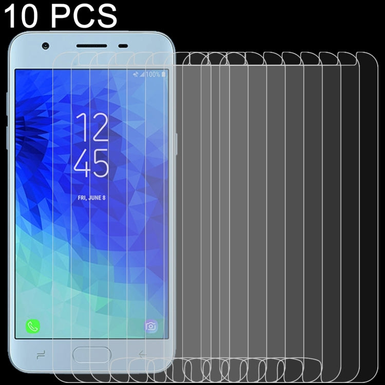 Lot de 10 films en verre trempé 9H 2,5D pour Galaxy J3 (2018)