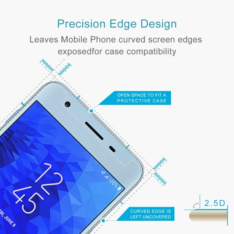 10PCS 9H 2.5D Tempered Glass Film for Galaxy J3 (2018), For Galaxy J3 (2018)