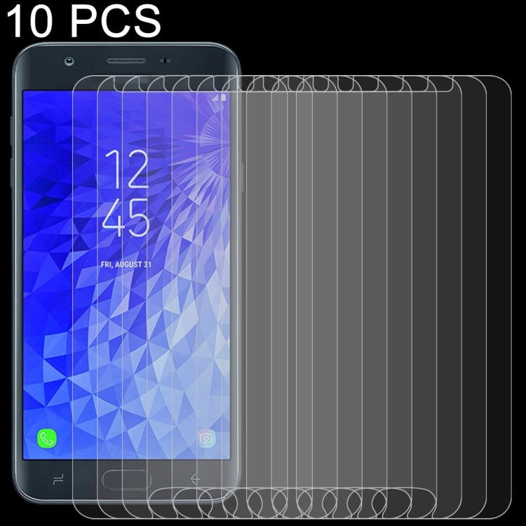 10PCS 9H 2.5D Tempered Glass Film for Galaxy J7 (2018), For Galaxy J7 (2018)