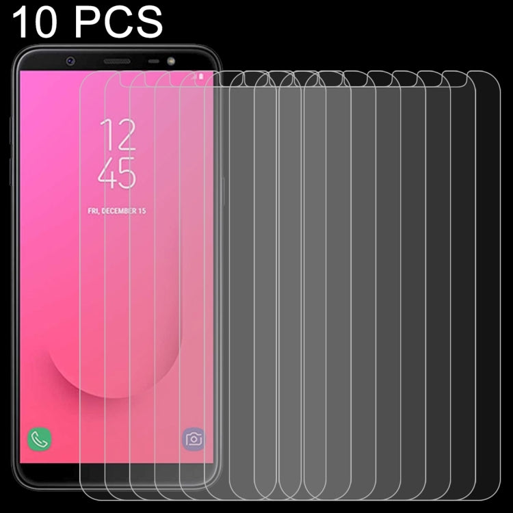 Lot de 10 films en verre trempé 9H 2,5D pour Galaxy J8 (2018), pour Galaxy J8 (2018) 2,5D (10 pièces)