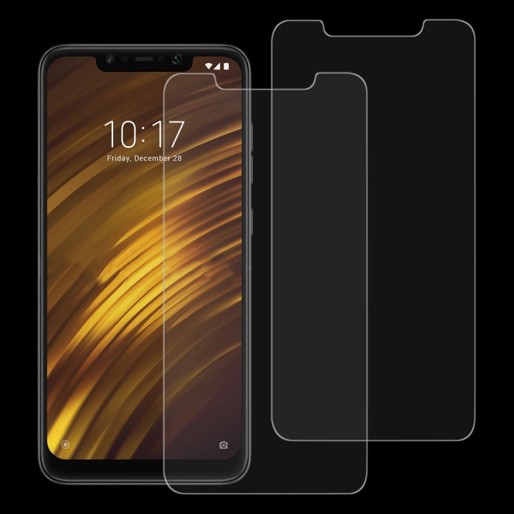 2 PCS 0.26mm 9H 2.5D Tempered Glass Film for Xiaomi POCO F1
