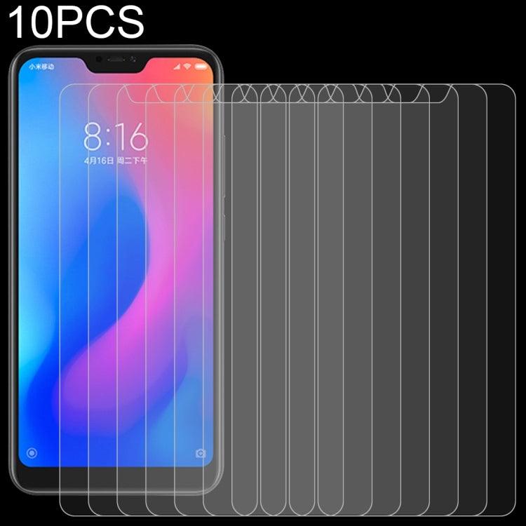Lot de 10 films en verre trempé 0,26 mm, dureté 9H, bords incurvés 2,5D, pour Xiaomi Redmi Note 6