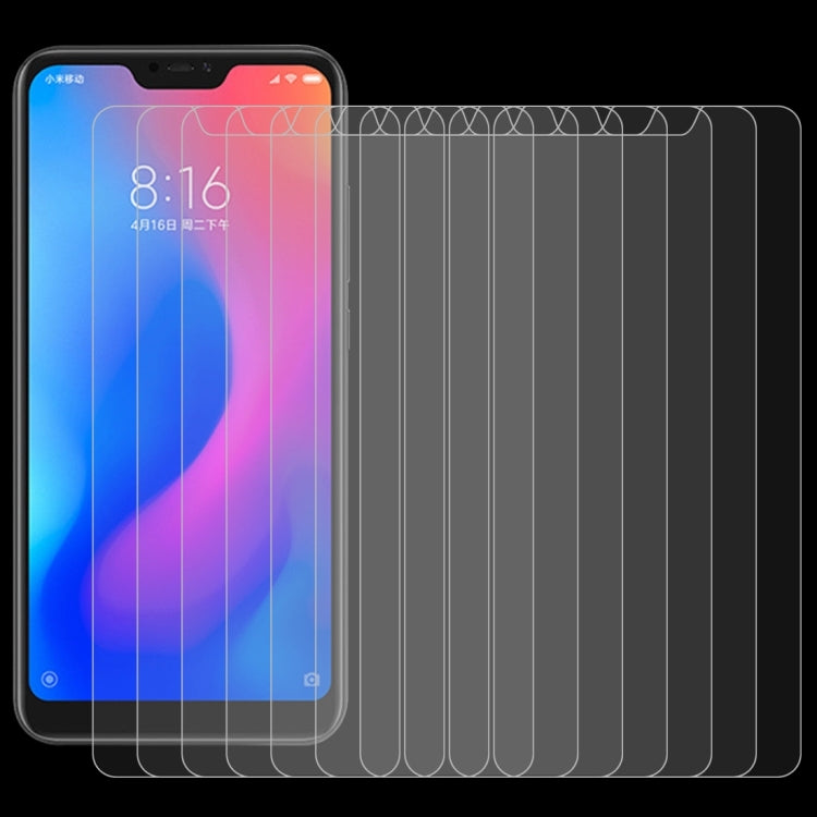 Lot de 10 films en verre trempé 0,26 mm, dureté 9H, bords incurvés 2,5D, pour Xiaomi Redmi Note 6