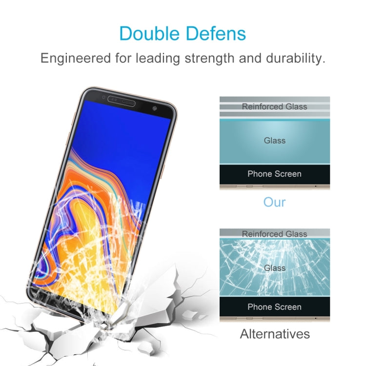 2 PCS 0.26mm 9H Surface Hardness 2.5D Curved Edge Tempered Glass Film for Galaxy J4+ / J6+, For Galaxy J4+ / J6+