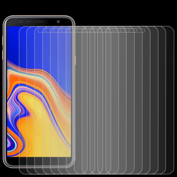 Lot de 100 films en verre trempé 0,26 mm, dureté 9H, bords incurvés 2,5D, pour Galaxy J4+ / J6+, Galaxy J4+ / J6+