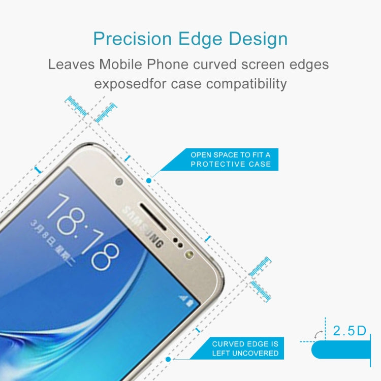 10 PCS 0.26mm 9H+ Surface Hardness 2.5D Explosion-proof Tempered Glass Film for Galaxy J7 / J700, For Galaxy J7 / J700